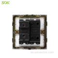 Britische Schalter und Steckdose 1Gang Switch 2Pin Socket